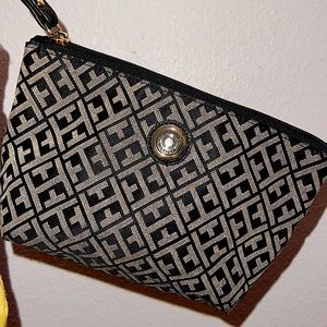 Black and Grey Tommy Hilfiger wristlet!